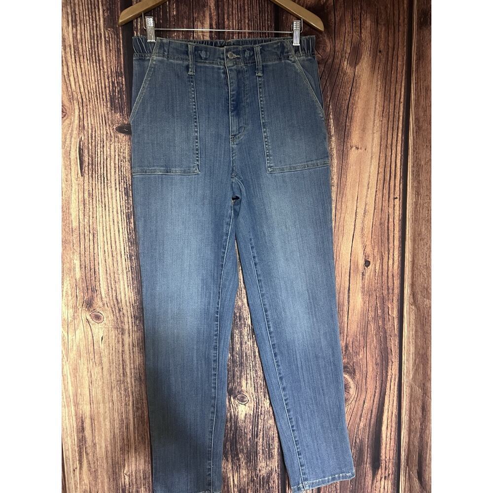 Judy Blue Women Jeans Size 5/27 Stretch Waist Straight Leg Denim Med Big Pockets - Picture 1 of 10